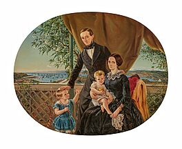 Otto Grashof - Die Familie Franz Hallmann auf der Terrasse ihres Hauses in Valparaiso, 77362-1, Van Ham Kunstauktionen