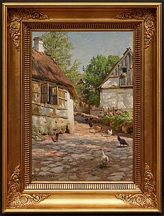 Peder Moerk Moensted - Dorfstrasse mit Huehnern, 82084-16, Van Ham Kunstauktionen