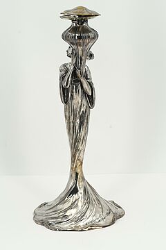 WMF Wuerttembergische Metallwarenfabrik - Jugendstil Aufsatzschale mit junger Frau, 65621-2, Van Ham Kunstauktionen