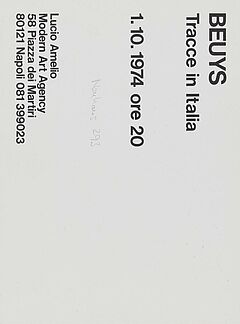 Joseph Beuys - BEUYS - Tracce in Italia, 58062-137, Van Ham Kunstauktionen