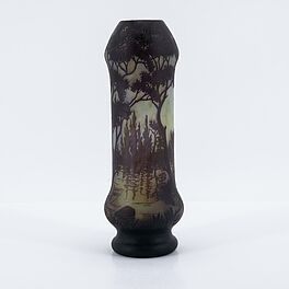Daum Freres - Keulenfoermige Vase mit Seenlandschaft im Morgenlicht, 76257-13, Van Ham Kunstauktionen