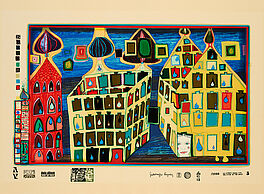 Friedensreich Hundertwasser - Mit der Liebe warten tut weh wenn die Liebe woanders ist, 79130-7, Van Ham Kunstauktionen