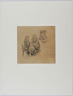 Friedrich Kallmorgen - Konvolut aus zwei Zeichnungen Figurenstudie zu Chioggia und Figurenstudie eines sitzenden Maedchens, 69447-94, Van Ham Kunstauktionen
