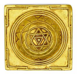 Heiliges Amulett Siddh Meru Bagala Mukhi Yantra, 65623-1, Van Ham Kunstauktionen