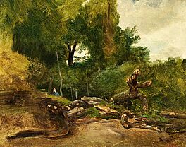 Camille Flers - Holzfaeller im Wald von Fontainebleau, 53558-43, Van Ham Kunstauktionen