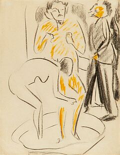 Ernst Ludwig Kirchner - Im Zuber Weiblicher Akt mit zwei Herren, 60525-1, Van Ham Kunstauktionen