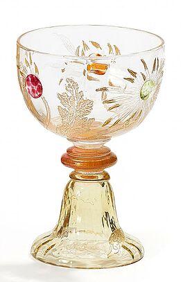 Emile Galle - Kleines Glas mit floralem Dekor, 59423-2, Van Ham Kunstauktionen