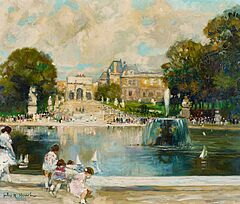 Jules Rene Herve - In den Tuilerien, 55255-6, Van Ham Kunstauktionen