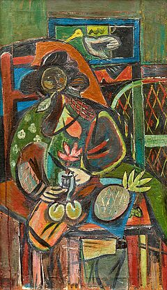 Jakub Bauernfreund - Frau am Tisch, 81203-1, Van Ham Kunstauktionen