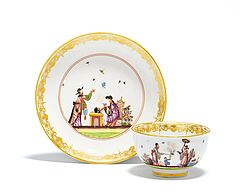 Meissen - Koppchen und Unterteller mit Chinoiserien, 73258-6, Van Ham Kunstauktionen
