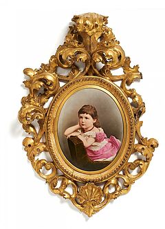 KPM - Ovale Platte mit Bildnis eines Maedchens, 60922-14, Van Ham Kunstauktionen