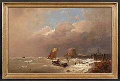 Einfahrende Segler bei aufkommendem Sturm, 80442-1, Van Ham Kunstauktionen