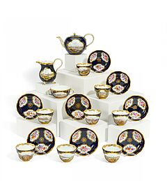 Meissen - Teeservice mit saechsischen Ansichten fuer sechs Personen, 81588-16, Van Ham Kunstauktionen