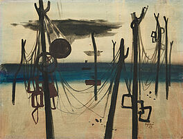 Otto Eglau - Landschaft mit Masten, 80374-120, Van Ham Kunstauktionen