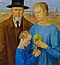 Rudolf Schiestl - Selbstportrait des Kuenstlers mit seiner Familie, 69605-123, Van Ham Kunstauktionen