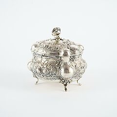 Deutschland - Grosse Gebaeckdose Stil Rokoko mit Rosenknauf, 79909-41, Van Ham Kunstauktionen