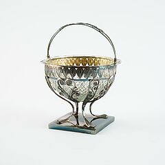 Deutschland - Zuckerschale mit Glaseinsatz Biedermeier, 81546-3, Van Ham Kunstauktionen