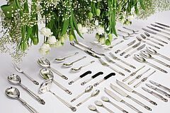 Georg Jensen - Grosses Speisebesteck Acorn fuer 20 Personen, 76222-5, Van Ham Kunstauktionen