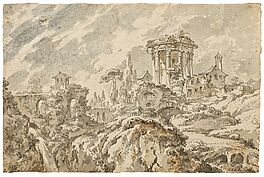 Jean Eric Rehn - Der Tempel der Vesta in Tivoli, 66348-3, Van Ham Kunstauktionen