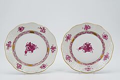 Herend - Kaffeeservice mit Indianischer Blume in Purpur, 68454-2, Van Ham Kunstauktionen