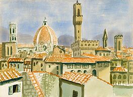 Eduard Bargheer - Ohne Titel Blick ueber die Daecher von Florenz, 56485-1, Van Ham Kunstauktionen