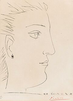 Pablo Picasso - Profil de Femme, 64067-5, Van Ham Kunstauktionen