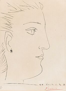 Pablo Picasso - Profil de Femme, 64067-5, Van Ham Kunstauktionen