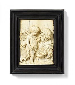 Relief Greisin mit Brille und pinkelnder Amor, 64215-1, Van Ham Kunstauktionen