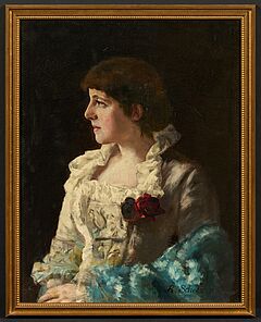 Richard Scholz - Portraet einer Dame im Profil, 77270-3, Van Ham Kunstauktionen
