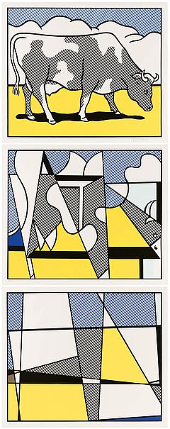 Roy Lichtenstein - Cow Triptych Cow Going Abstract, 75048-1, Van Ham Kunstauktionen