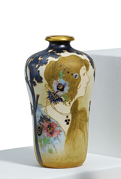 Amphora-Werke Riessner Stellmacher  Kessler - Vase mit Frauenprofil, 81858-26, Van Ham Kunstauktionen