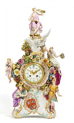 Meissen - Prunkpendule mit polnisch-litauischem Wappen, 58709-32, Van Ham Kunstauktionen