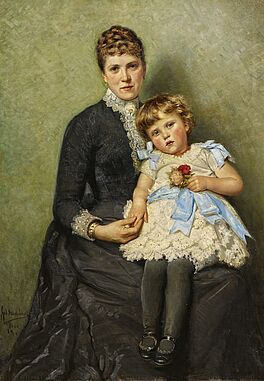 Robert Hermann Sterl - Bildnis Frau Gorisch mit Tochter Liselotte, 64466-107, Van Ham Kunstauktionen