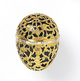 England - Eifoermige Jaspis-Dose mit Goldmontierung, 62451-9, Van Ham Kunstauktionen