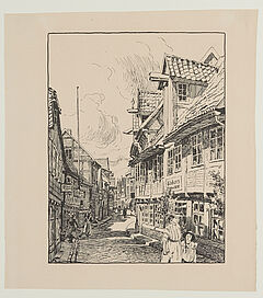 Friedrich Kallmorgen - Konvolut aus 5 Druckgraphiken Die Elbe bei Altona Spitzbergen Mausi zeichnet in Grossvaters Atelier Sonnenglanz und Strassenansicht, 69447-126, Van Ham Kunstauktionen