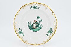 Meissen - Speiseservice mit gruenen Watteauszenen, 73034-18, Van Ham Kunstauktionen