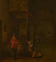 Niederlaendische Schule - Trinkender Knabe am Brunnen, 76019-5, Van Ham Kunstauktionen