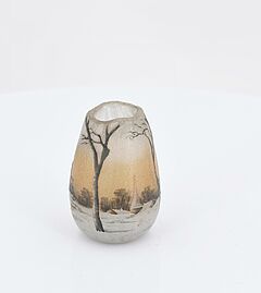Daum Freres - Miniaturvase mit Winterlandschaft, 73549-13, Van Ham Kunstauktionen