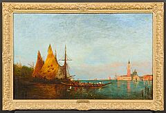 Felix Ziem - Fischerboote vor Venedig, 68191-1, Van Ham Kunstauktionen