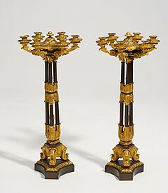 Frankreich - Paar grosse Girandolen mit Widderzier, 75333-2, Van Ham Kunstauktionen