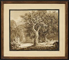 Friedrich Mueller - Italienische Waldlandschaft mit Gebetsstock, 76966-2, Van Ham Kunstauktionen