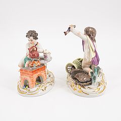 Meissen - Figurenfolge von Kindergruppen der Vier Elemente, 76846-11, Van Ham Kunstauktionen