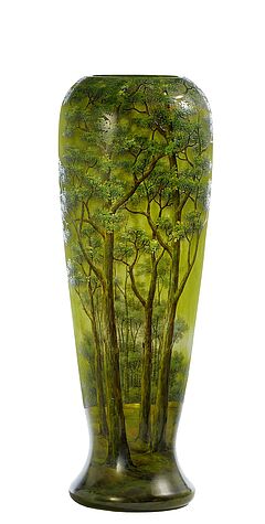 Daum Freres - Grosse Vase Arbres en ete, 81757-1, Van Ham Kunstauktionen