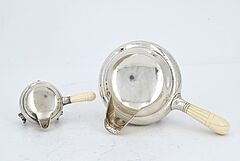 Georg Jensen - Zuckerdose Milchkaennchen amp Sahnekaennchen Blossom, 70507-7, Van Ham Kunstauktionen