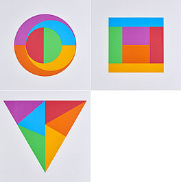 Max Bill - Kreis Quadrat Dreieck Triptychon, 70197-20, Van Ham Kunstauktionen