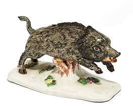 Springendes Wildschwein auf rechteckigem Sockel, 58116-81, Van Ham Kunstauktionen