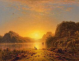 Eduard Hildebrandt - Sonnenuntergang am Pedra da Gavea bei Rio de Janeiro, 77765-1, Van Ham Kunstauktionen