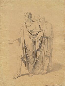 Vincenzo Camussini - Studie von drei stehenden maennlichen Figuren, 77740-59, Van Ham Kunstauktionen
