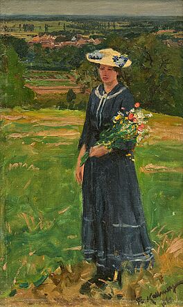 Friedrich Kallmorgen - Helene mit Blumenstrauss, 82084-11, Van Ham Kunstauktionen