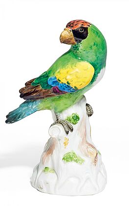 Meissen - Papagei auf Baumstumpf, 59764-8, Van Ham Kunstauktionen